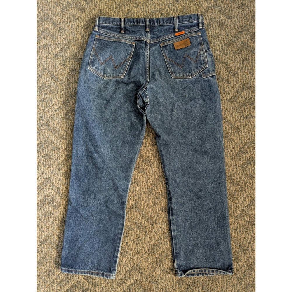 Wrangler FR Flame Resistant Relaxed Fit Jeans Blue Denim 34x30 FR31MWZ HRC2 - Picture 5 of 8
